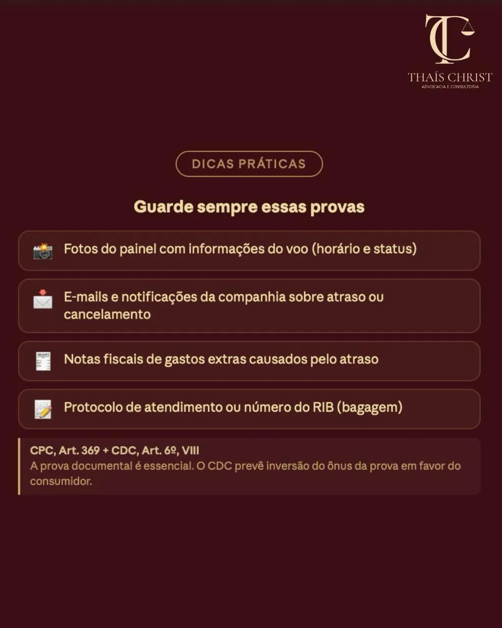 Dicas práticas: guarde sempre essas provas